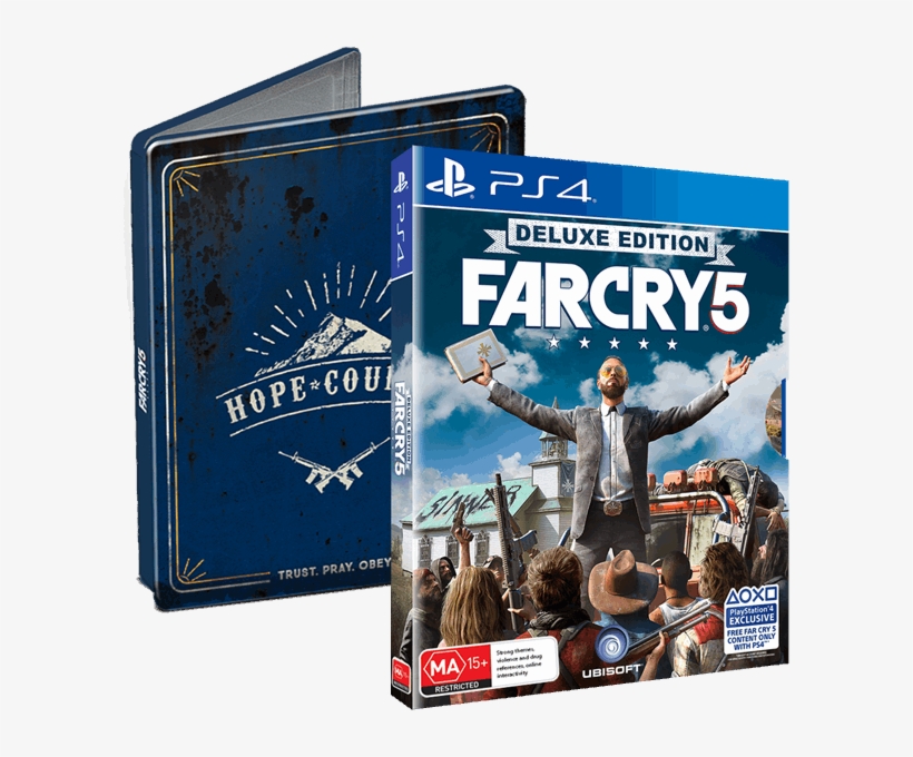 Far Cry 5 Deluxe Steel Book Edition Ps4 - Steelbook Far Cry 5, transparent png