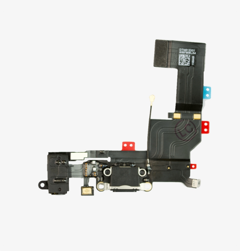 Iphone 5s Lightning Connector And Headphone Jack Black Charging Flex