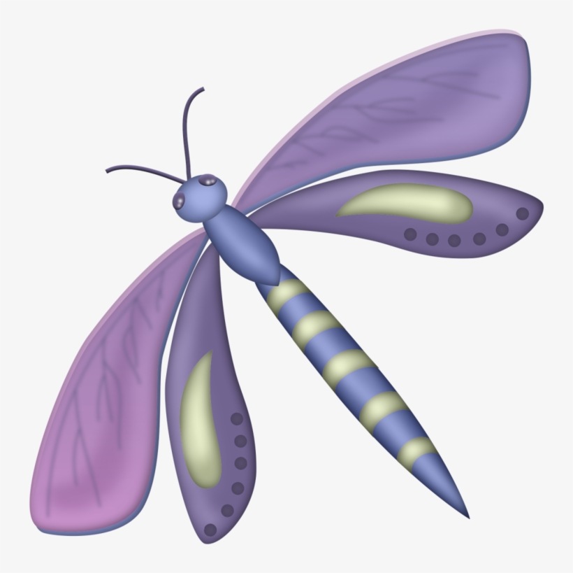 Cute Cartoon Animals, Purple Colors, Clipart, Dragonflies, - Dragonfly, transparent png