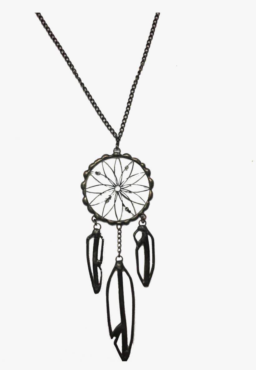 Drawn Dreamcatcher X Dumielauxepices Net - Black Transparent Dream Catcher Necklace, transparent png
