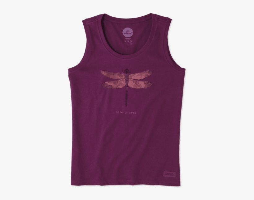 Women's Dragonfly Sleeveless Crusher Scoop - Active Tank, transparent png