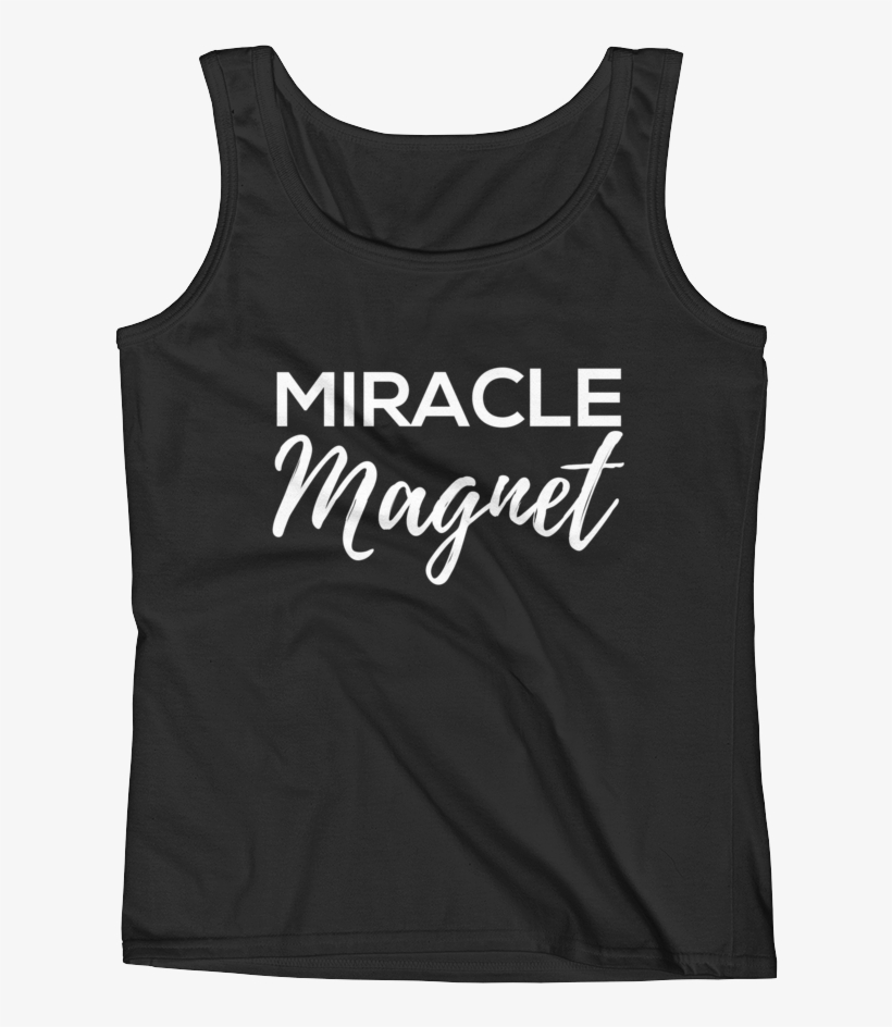 Miracle Magnet White Mockup Flat Front Black Original - Savage Tops, transparent png