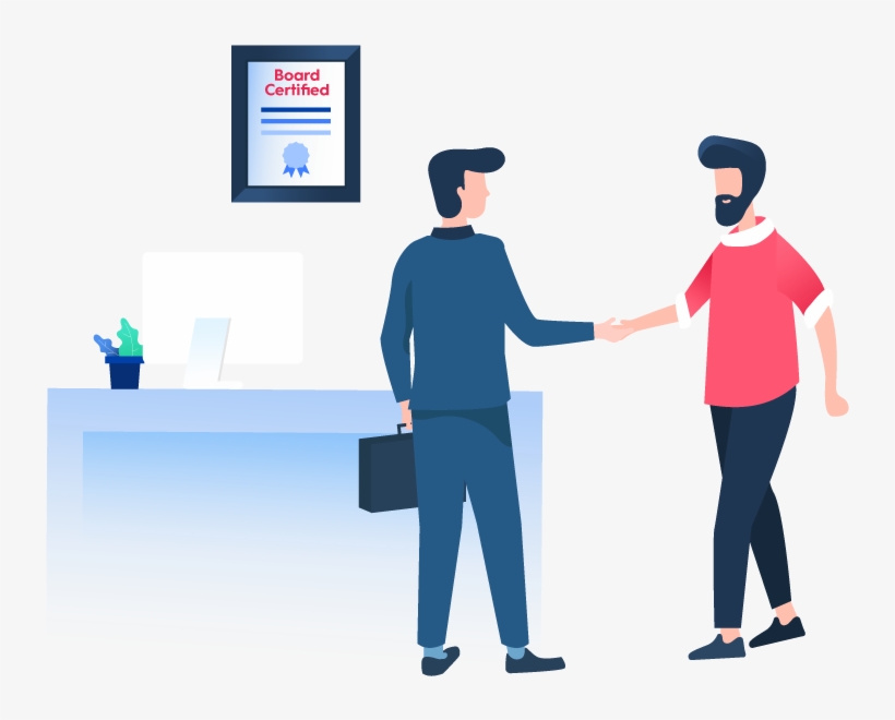 Injured Client Meeting Personal Injury Attorney - Illustration, transparent png