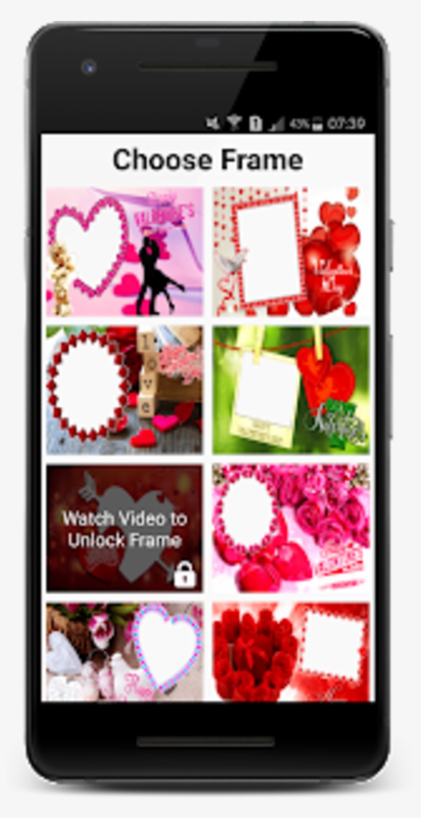 Happy Valentines Day Photo Frames - Mobile Phone, transparent png
