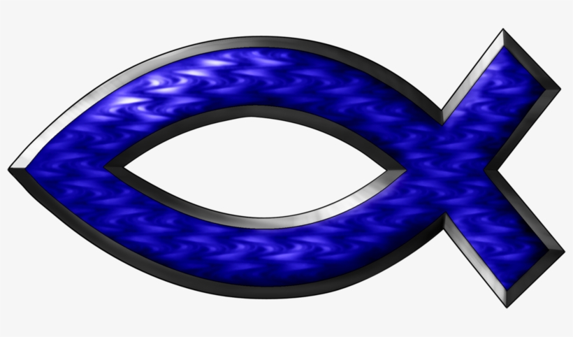 Blue Ichthus - Circle, transparent png