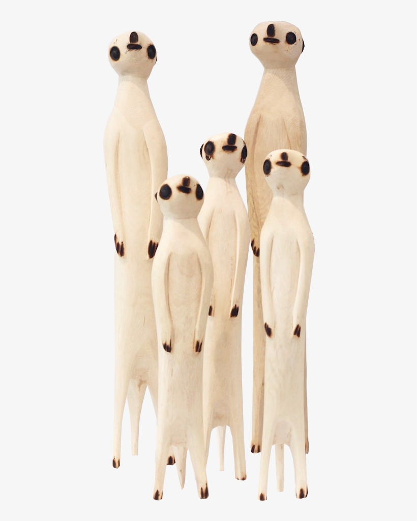 Hand Carved Meerkats - Meerkat, transparent png