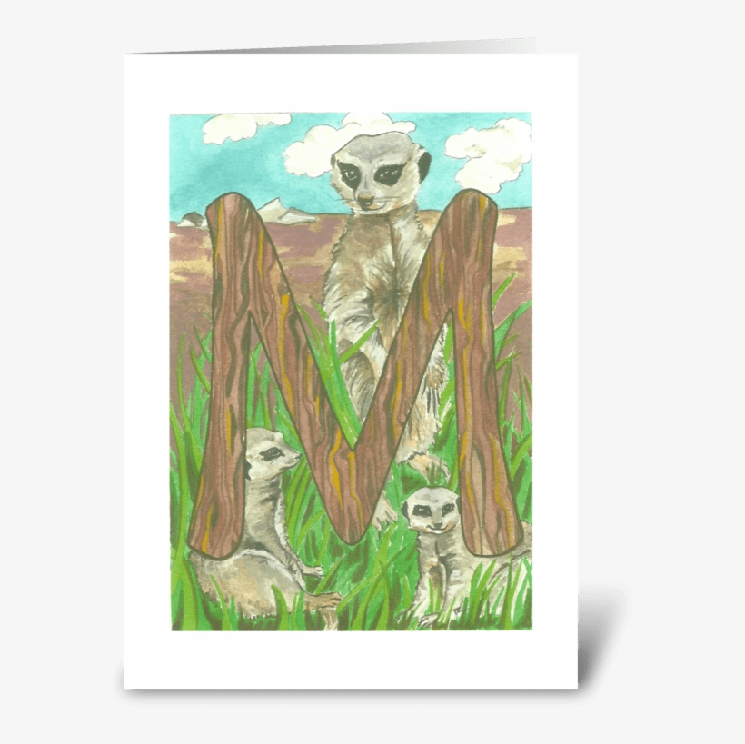 M For Meerkat Greeting Card - Meerkat, transparent png