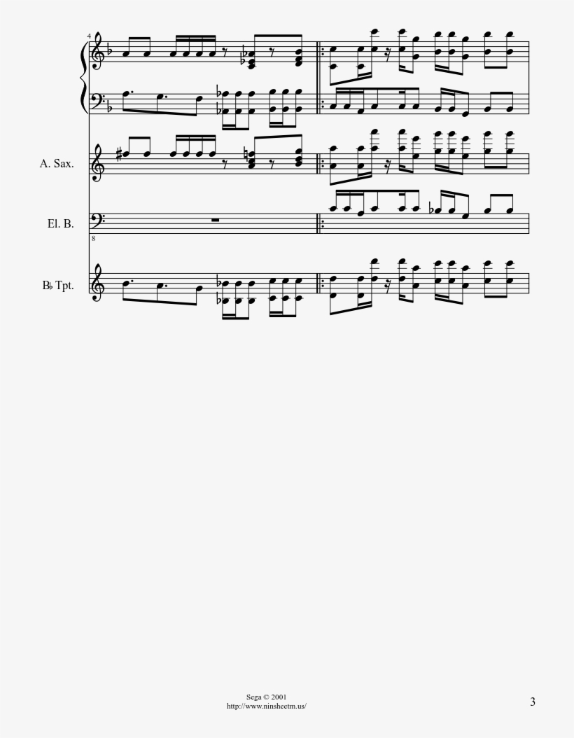 "metal Harbor" Sheet Music Composed By Composition - Sonic 4 Metal Sonic Theme Music Sheet, transparent png