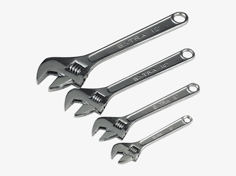Sealey S0449 Adjustable Wrench Set 4pc 150, 200, 250 - Wrench, transparent png