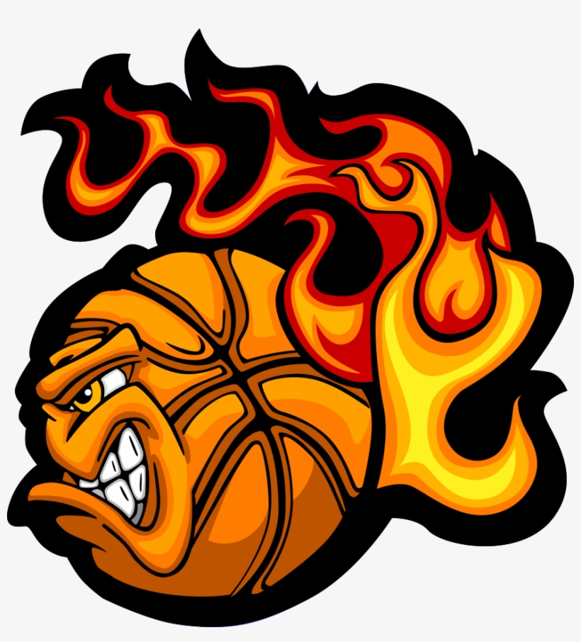 Fireball - Flaming Basketball Logo - 869x918 PNG Download - PNGkit