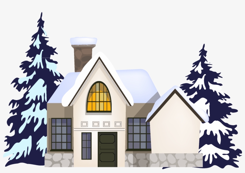 Vector Snow Snowing Reflection Png And Image - House, transparent png