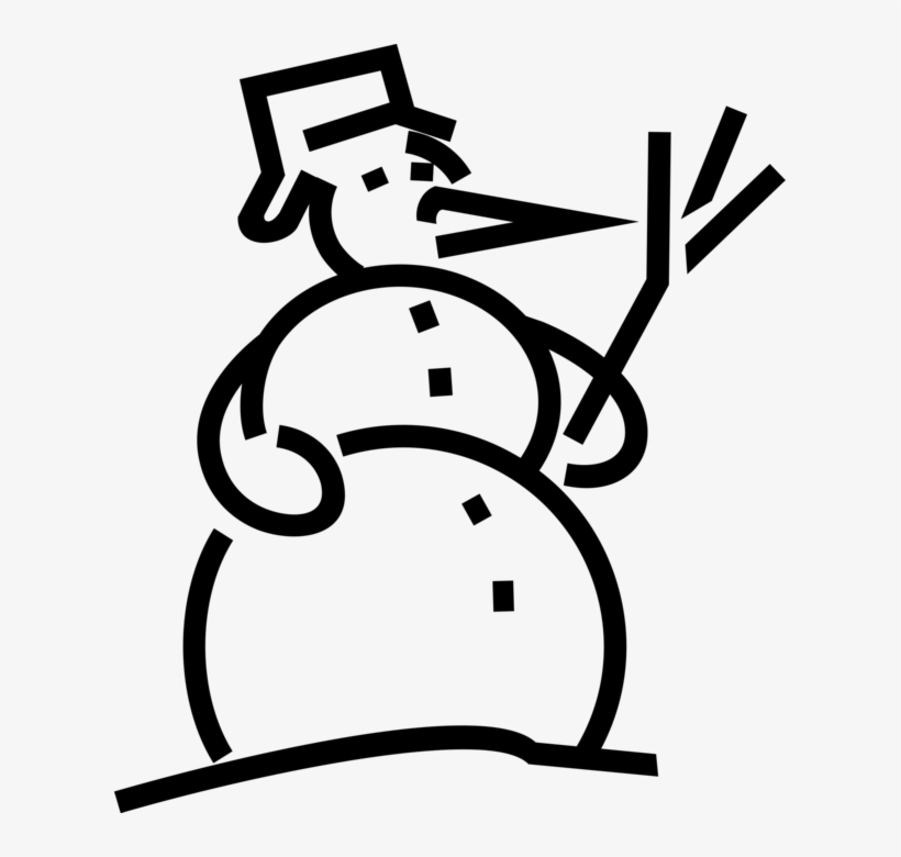 Vector Illustration Of Snowman Anthropomorphic Snow, transparent png