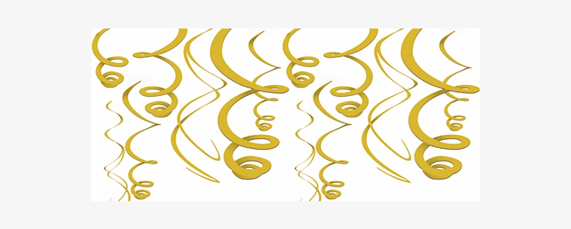 Yellow 22″ Swirl Decorations 12ct - Hanging Decor For Classroom, transparent png