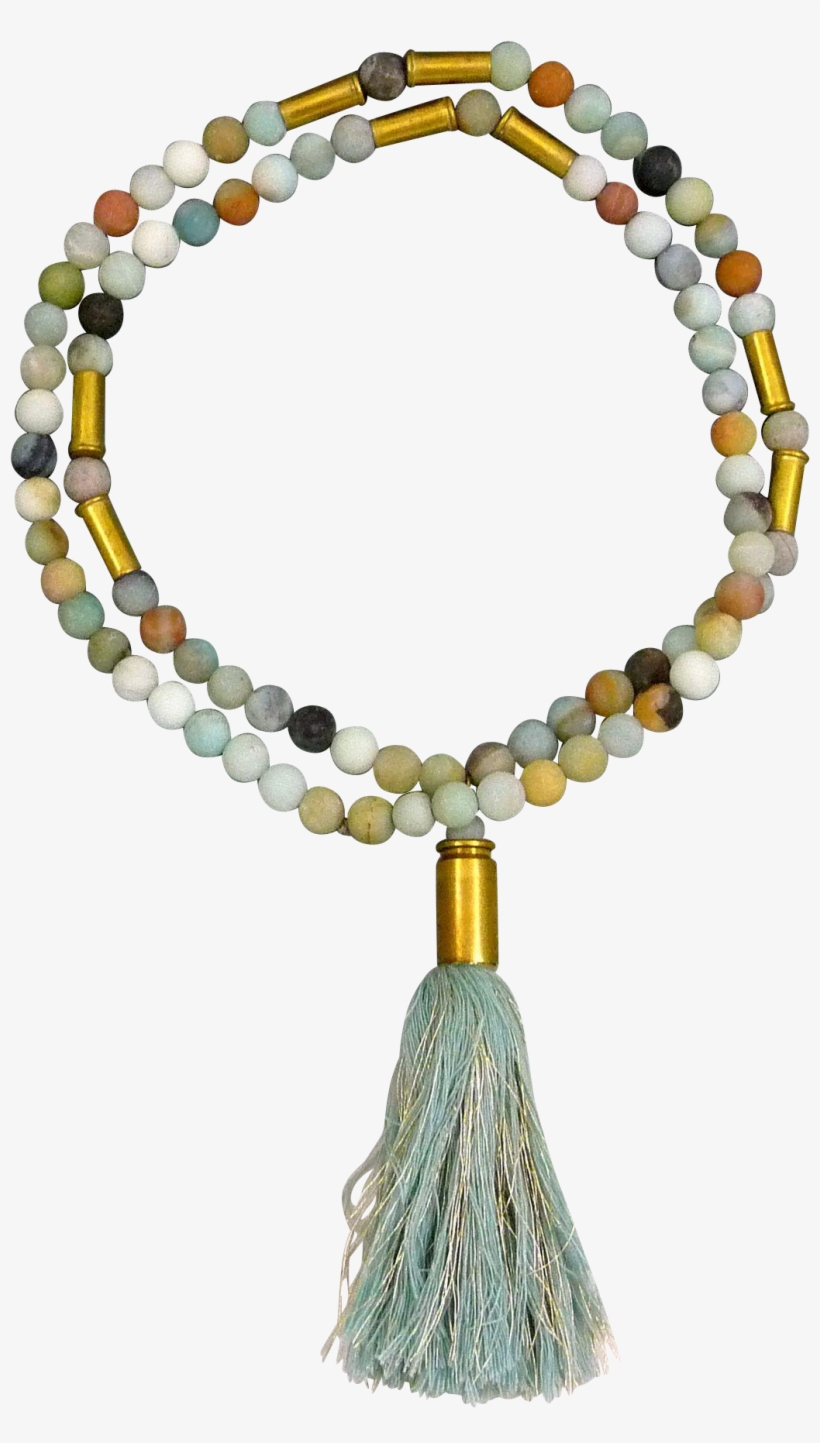 Amazonite Bullet Shell Casing Necklace With Tassel - Bead, transparent png