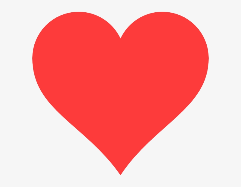 Red Heart Clip Art At Clker - Love Heart, transparent png