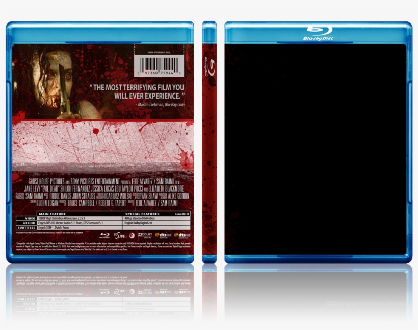 Evil Dead 2013 Blu Ray - Man Of Steel Blu Ray Dvd Cover, transparent png