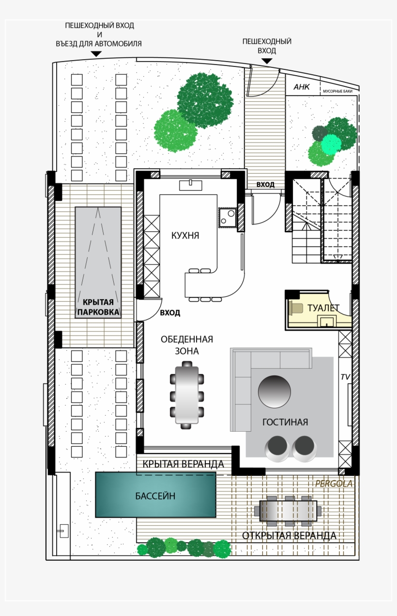 Villa 3 Ground Floor - Floor Plan, transparent png