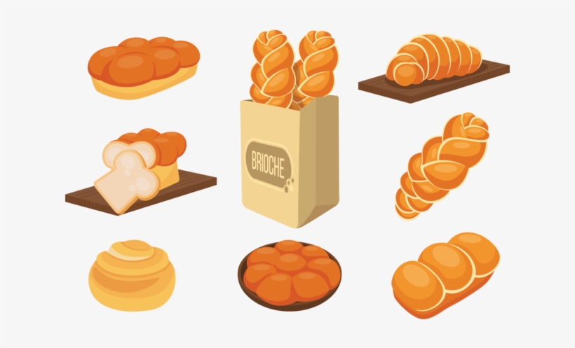Brioche Icons Vector - Icones Padaria Png, transparent png