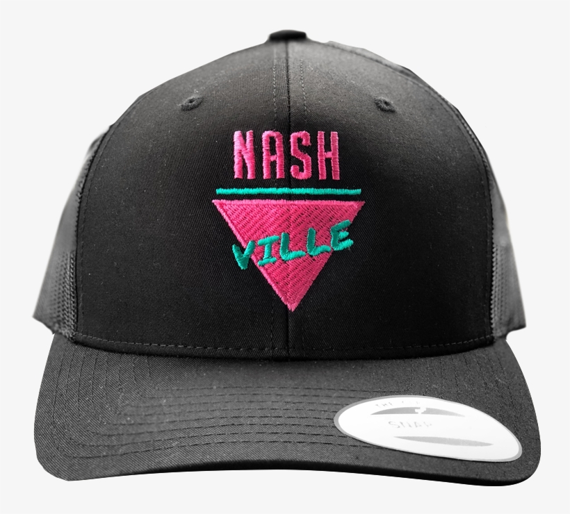 Nashville 90s Retro Trucker Hat - Baseball Cap, transparent png