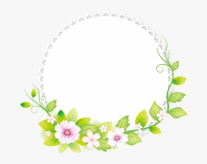 Flower Illustrator Frame Fresh Adobe Round - Round Flower Frame, transparent png