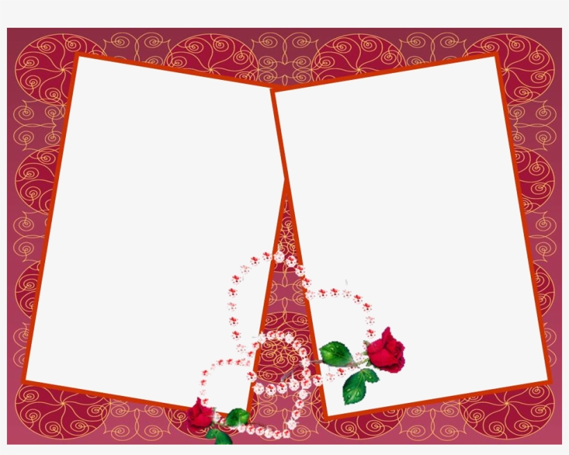 Moldura Para Duas Fotos Png - Birthday Wishes With A Cute Friend, transparent png