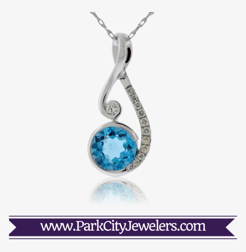 Blue Topaz Music Diamond Pendant - Gold Ring Colour Stone, transparent png