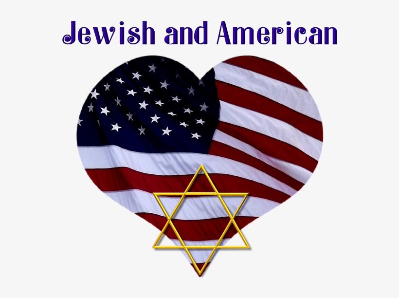 American Flag With Star Of David - Football T Shirt, transparent png