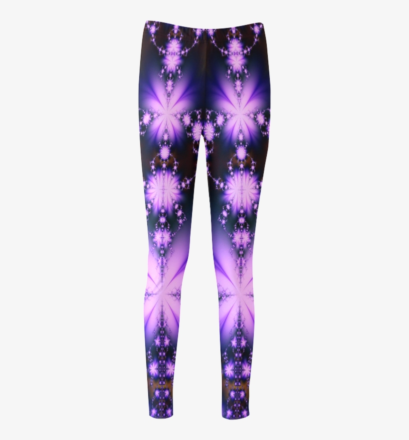 Lavender Fractal Flowers Cassandra Women's Leggings - Leggings, transparent png