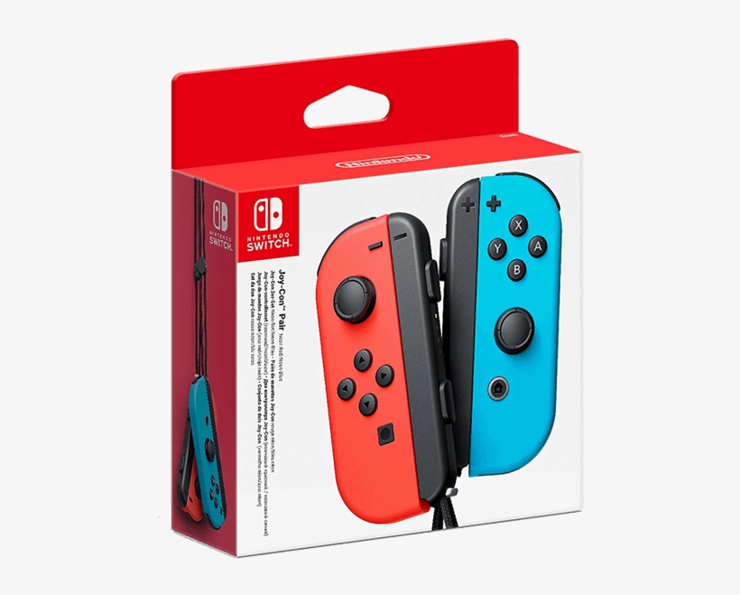 Nintendo Switch Joy-con Neon Controller Set - Red And Blue Nintendo Switch Controller, transparent png