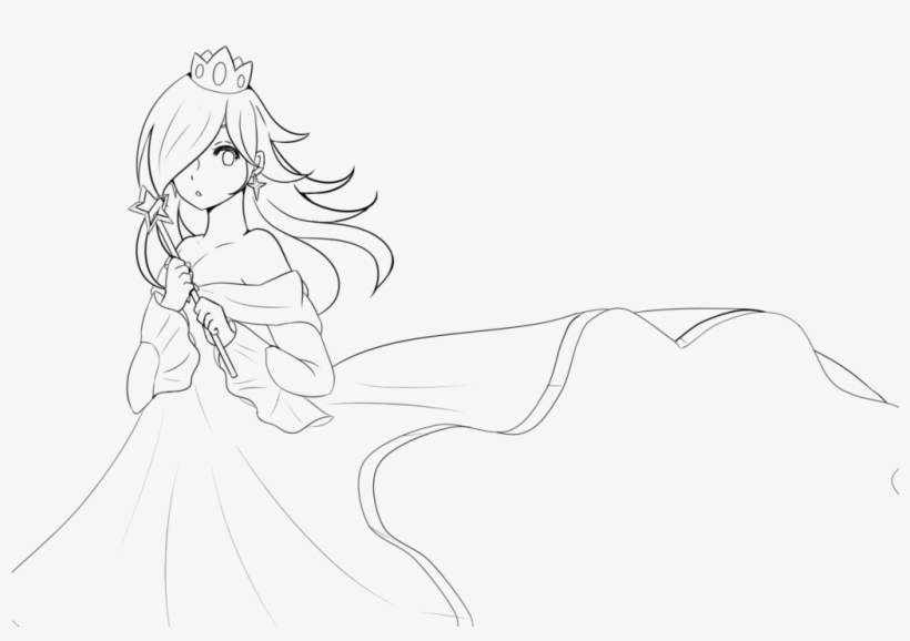 Rosalina Sketch - Line Art, transparent png