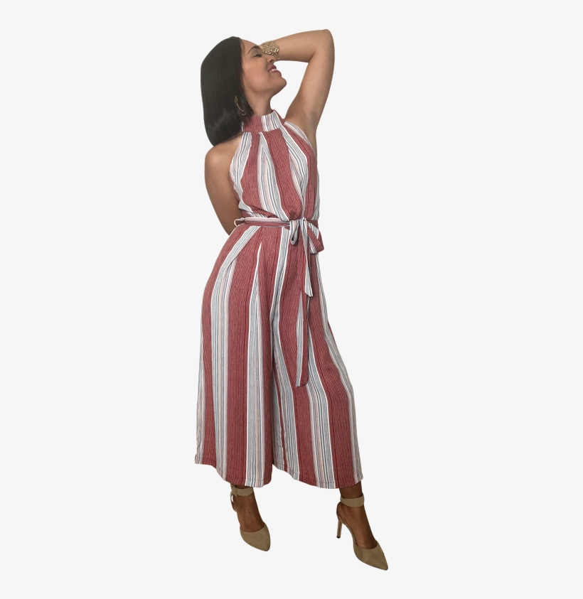 Halter Flowy Jumpsuit - Gown, transparent png