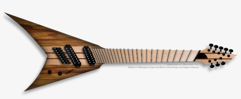Fanned Fret, 8 String V - Plywood, transparent png