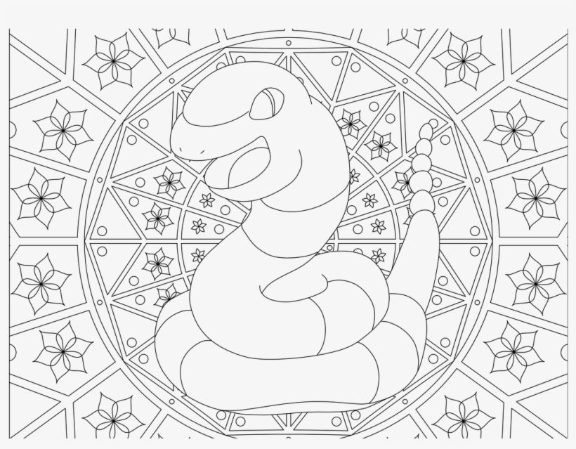 Ekans Pokemon - Pattern Pokemon Colouring Pages, transparent png