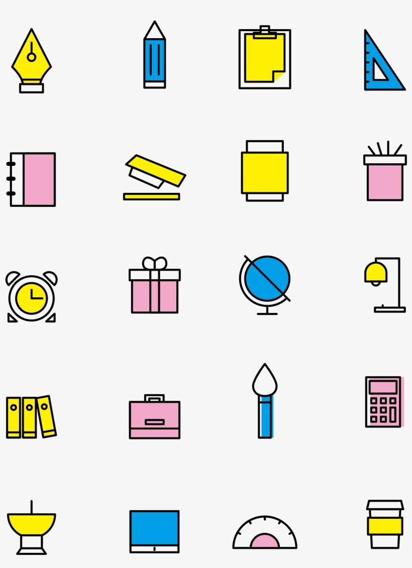 Office Stationery Icon Concise Png And Vector Image - Electric Blue, transparent png