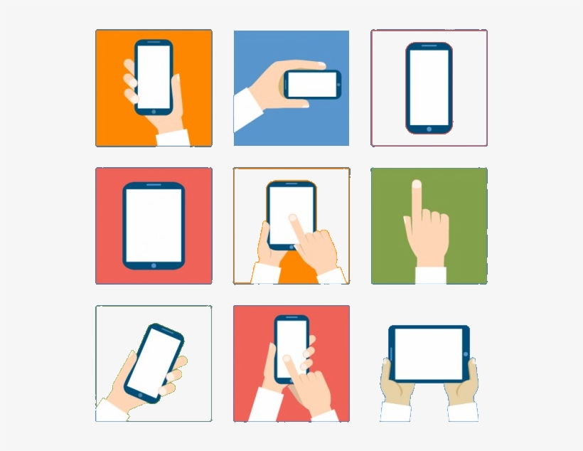 Tablets, Notebooks, Móviles - Finger Flat Design Png, transparent png