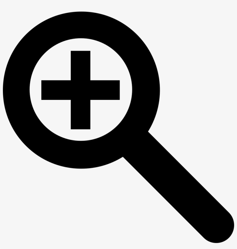Plus Zoom Symbol Comments - Zoom Magnifying Glass, transparent png
