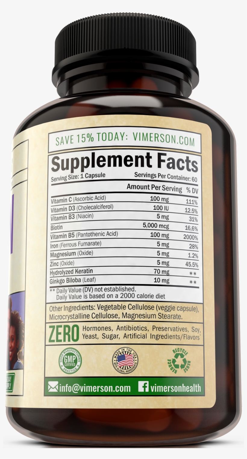 Biotin For Hair - Dietary Supplement, transparent png