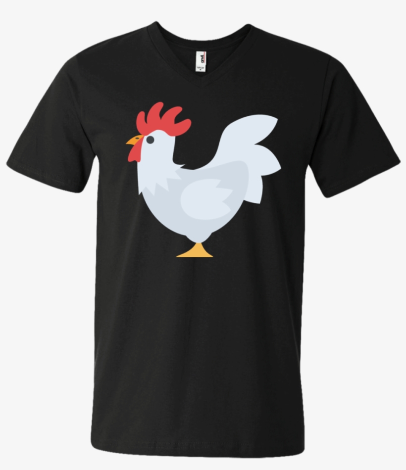 Chicken Emoji Men's V Neck T Shirt - Shirt, transparent png