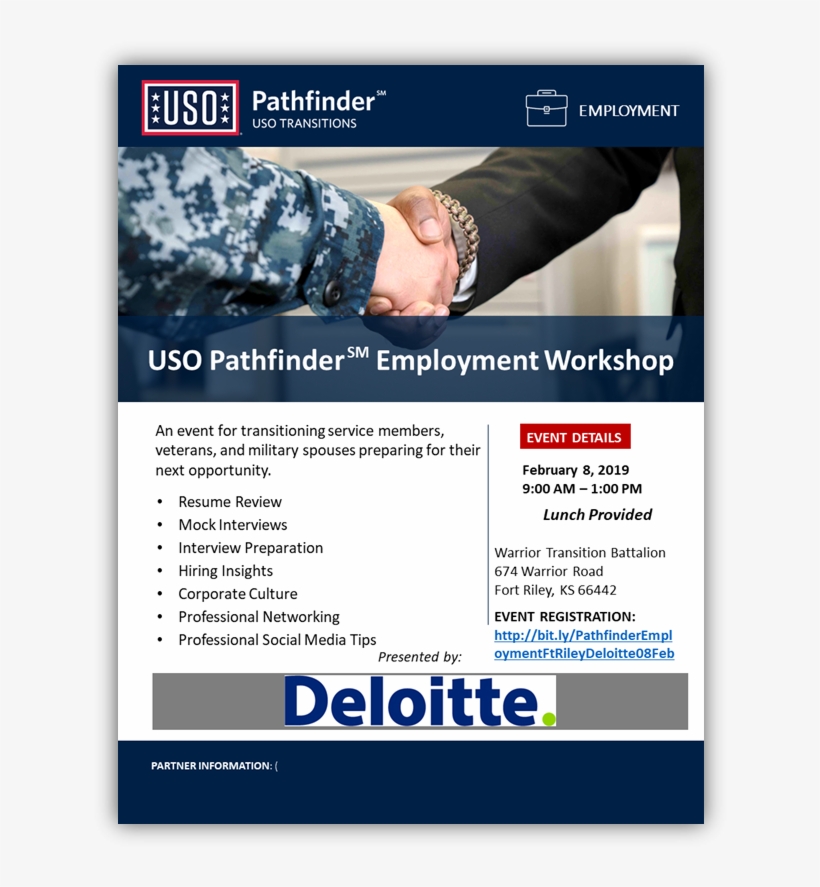 Flyer Uso Pathfinder Employment Workshop - Flyer, transparent png