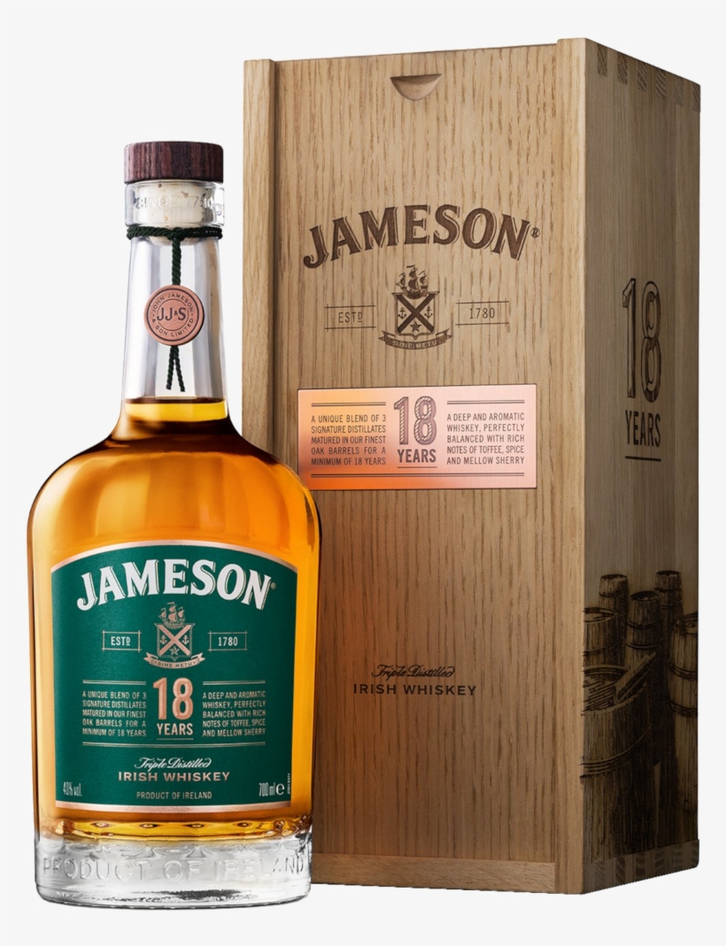 Jameson Bow Street 18 Year Old Irish Whiskey - Jameson 18 Bow Street, transparent png