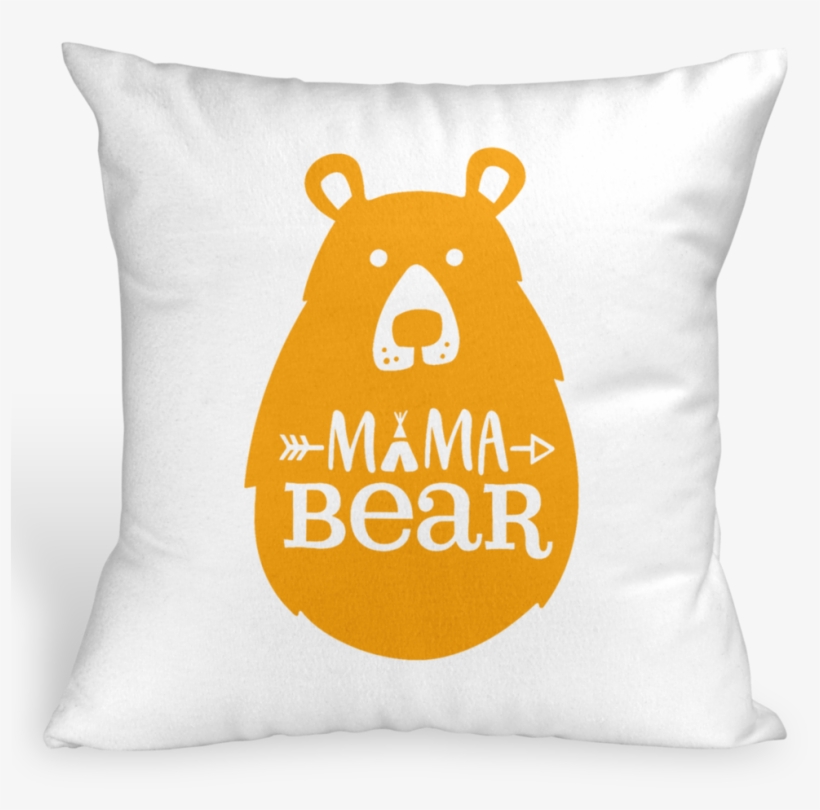 Mama Bear Cushion Cover - T-shirt, transparent png