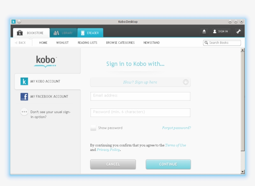 Sign In To Kobo Window - Kobo, transparent png