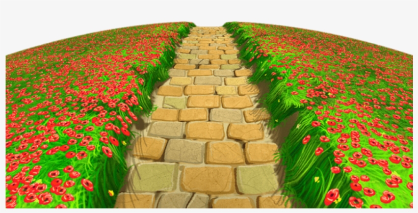 Free Png Download Stone Path With Flowers Ground Png - Garden Path Clipart, transparent png
