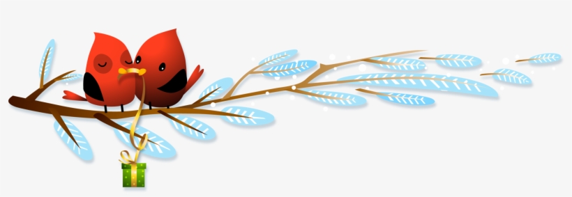Christmas Love Birds, transparent png