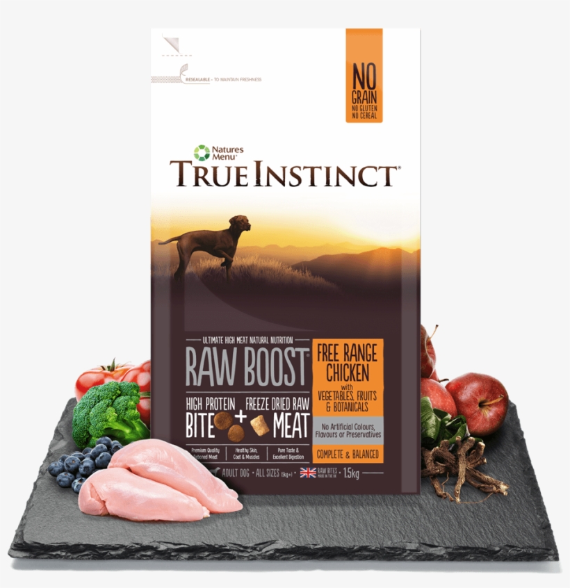 Raw Boost Adult Dog Free Range Chicken - True Instinct Puppy Food, transparent png
