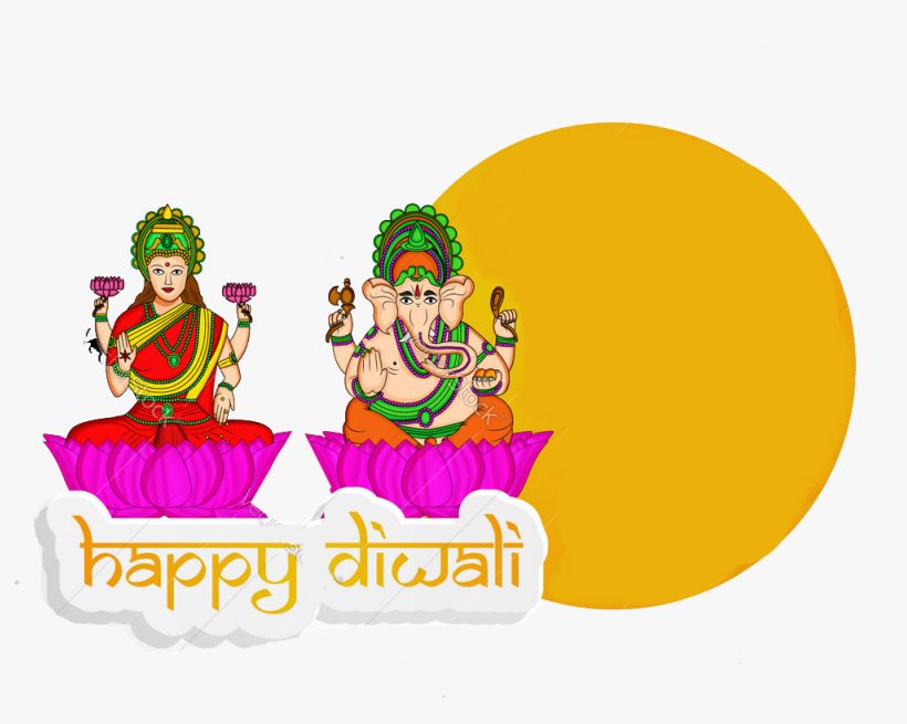 Maha Lakshmi Puja Png Photo Background - Drawing Of Lord Lakshmi, transparent png
