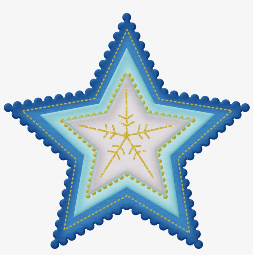 Jss Heavenly Star Flake Blue Light ~ - Christmas Star Clipart Red, transparent png