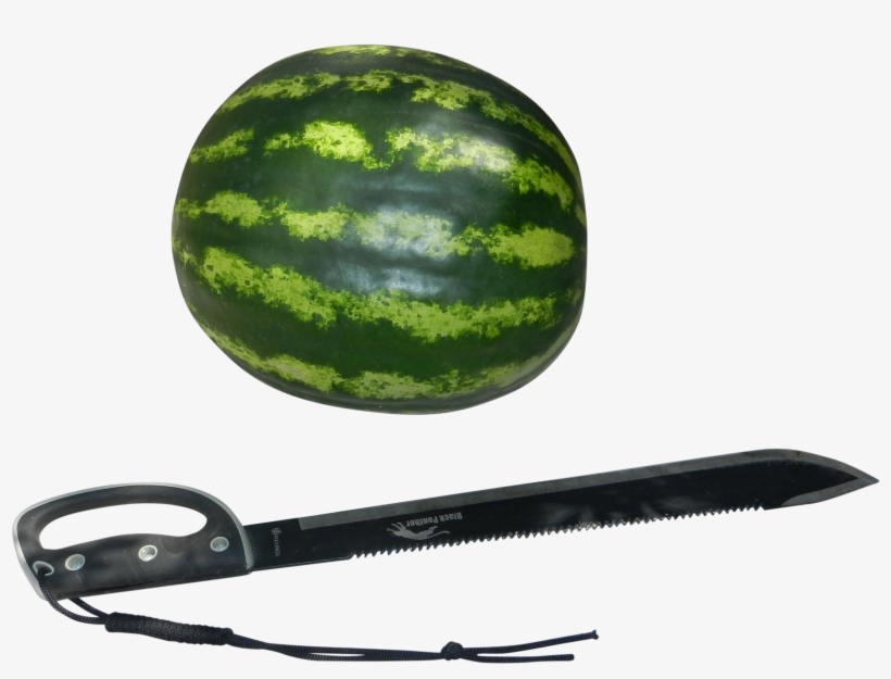 Watermelon With Sword Png Image - Watermelon, transparent png