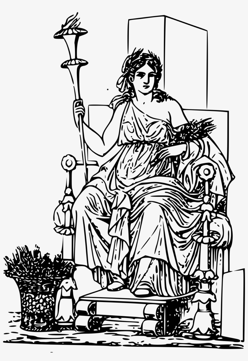 Big Image - Demeter Greek Goddess, transparent png