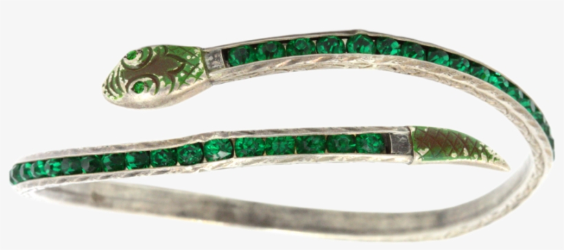Art Deco Green Snake Bracelet - Vine Snake, transparent png